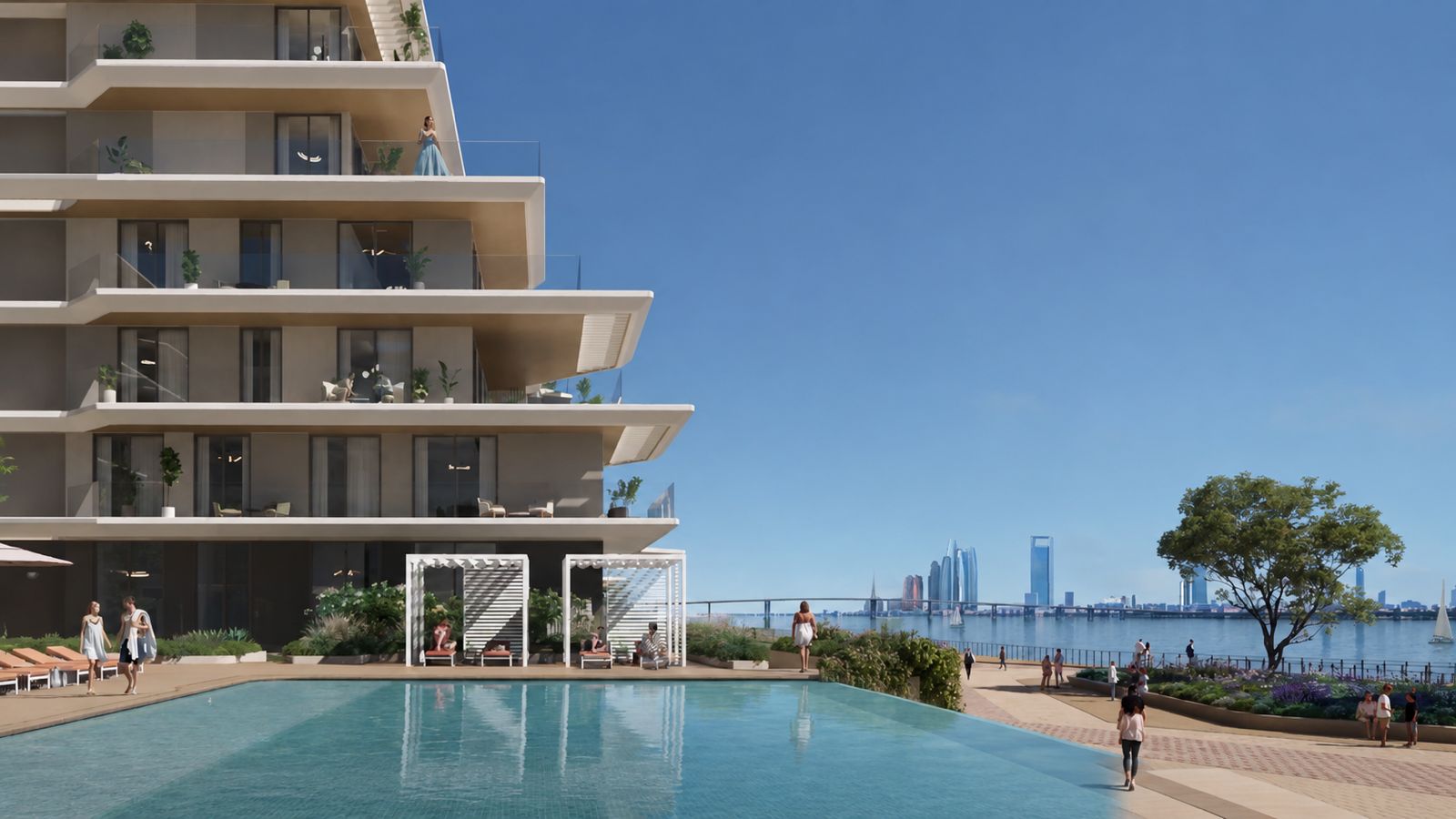 Bashayer Residences – waterfront-pool